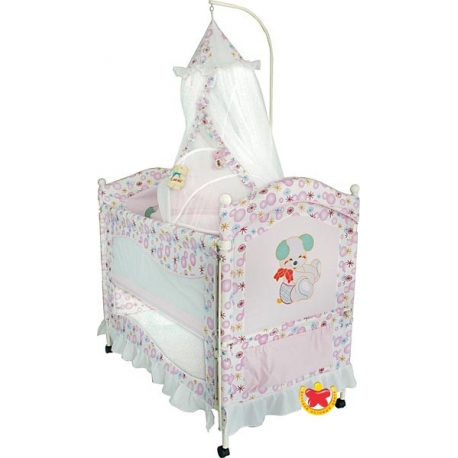 Кроватка Lider Kids ВС-357, розовый+собачка
