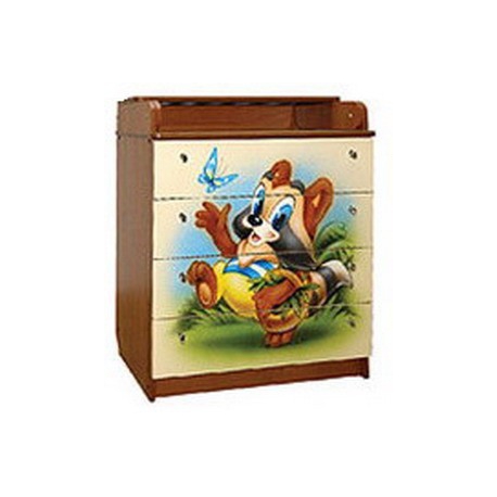  Комод детский Влана Енот ЭК80/4-37, орех    