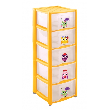 Комод детский Пластишка на колесах (5 ящиков) Бытпласт