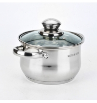 Кастрюля 2,9л 18см стеклянная крышка МВ (х12) арт. 21432