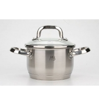 Кастрюля (2,5л) MB, 18см металлические ручки стеклянная крышка (х6) арт. 4553 