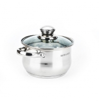 Кастрюля 2,1 л. 16 см. стеклянная крышка МВ арт. 21431