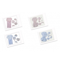 Набор аксессуаров для кукол Munecas Juan Antonio (одеяло,подгузник,пинетки, шапочка) арт. 0118