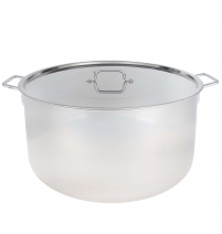 Котел 50л ОБЩЕПИТ (d50 h26 см) сварной, клепаные ручки КАТУНЬ арт. КТ-ОБ-51