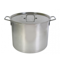 Котел 40л ОБЩЕПИТ (d40 h35 см) сварной, клепаные ручки КАТУНЬ арт. КТ-ОБ-40В