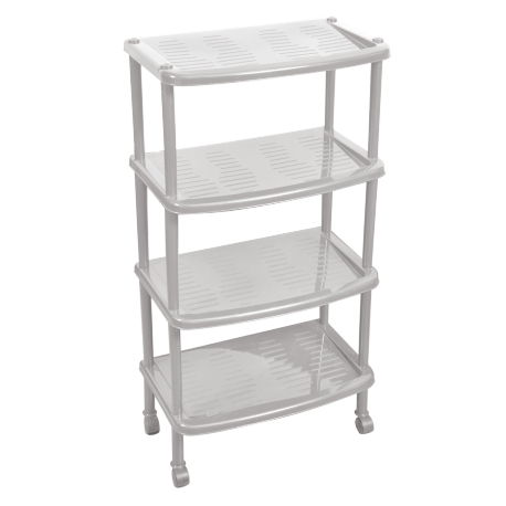 Этажерка для легкой обуви (4 полки) коричневая\серая арт.ПЦ2814КЧ/СР