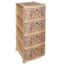 Комод пластиковый  Элегант светлый 4 секции 0352/70