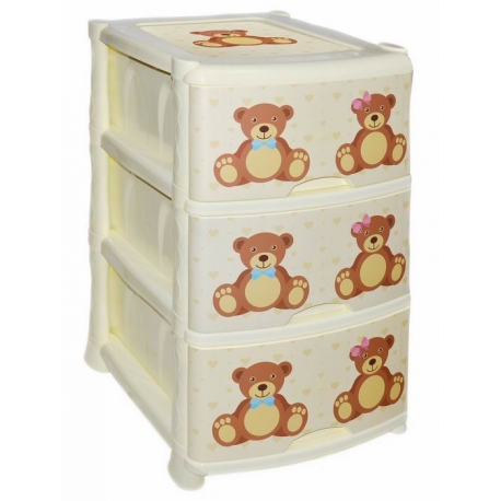 Комод 3 секции Мишки 39х47х75см. арт. 0351/74