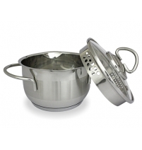 Кастрюля с 2 носиками 3,0 л стеклянная крышка арт. TS-20