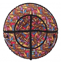 Санки надувные Тюбинг RT КОТЫ разноцветные, диаметр 105 см