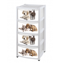 Комод для игрушек Лучшие друзья с 4 ящиками Арт. С12866