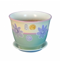 Горшок гранд Ромашки желт/салат. арт. МП454/4