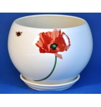 Горшок шар "Мак" 4,1 л. белый