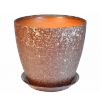 Горшок "Бутон" 12см Винил Шоколад