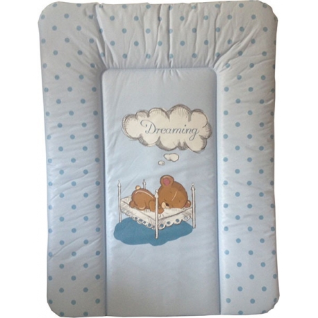 Матрас пеленальный на комод (мини) Медведь синий