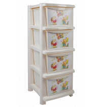 Комод пластиковый Bears 335мм, Арт. LA4704МИШ-НК