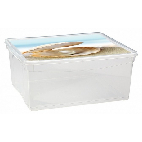 Ящик для игрушек с декором 18л, Арт.С12817