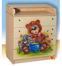 Комод детский Мишка КДП80/4-31 клен