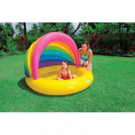Бассейн Intex Радуга с тентом 57420NP 